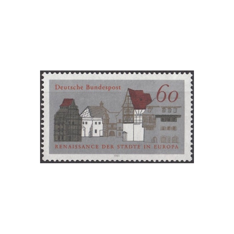 Vokietijos pašto ženklai (1981). Europos architektūros paveldas
