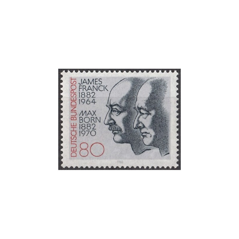 Vokietijos pašto ženklai (1982). Nobel premijos laureatai (fizikai)