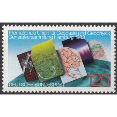 Vokietijos pašto ženklai (1983). Geodezija ir geofizika