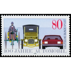 Vokietijos pašto ženklai (1986). Automobiliui 100 metų
