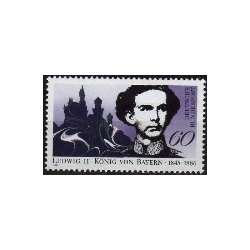 Vokietijos pašto ženklai (1986). Liudvikas II (Bavarijos karalius)