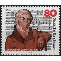 Vokietijos pašto ženklai (1986). Karlas fon Vėberis (kompozitorius)