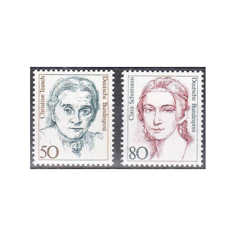 Vokietijos pašto ženklai (1986). Žymios moterys