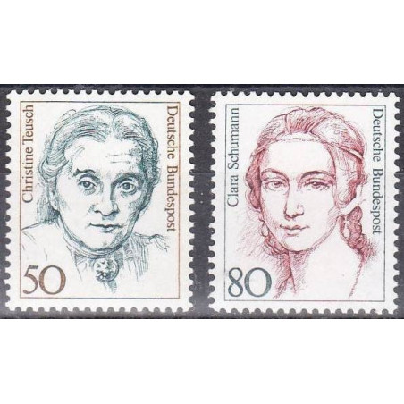 Vokietijos pašto ženklai (1986). Žymios moterys