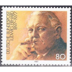 Vokietija 1987. Liudvikas Erhardas (politikas, Vokietijos federalinis kancleris, ūkio ministras)