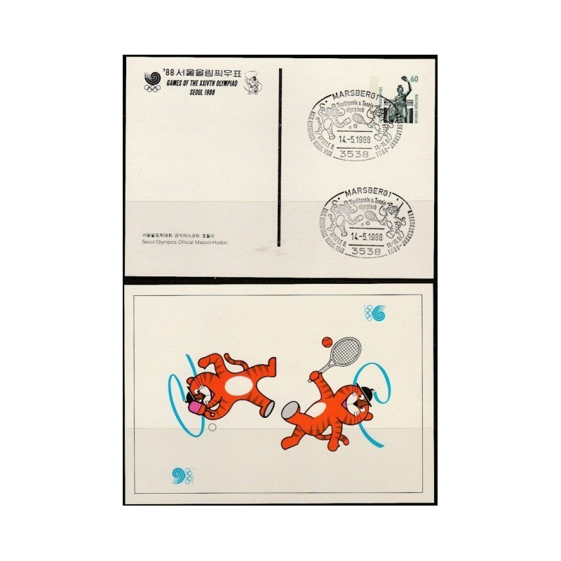 Germany stamps (1988) for sale. Summer Olympic Games Seoul (postcard)