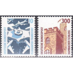 Vokietijos pašto ženklai (1988). Architektūra