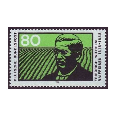 Germany 1988. Friedrich Wilhelm Raiffeisen (Pioneer of Cooperative banking and credit unions)