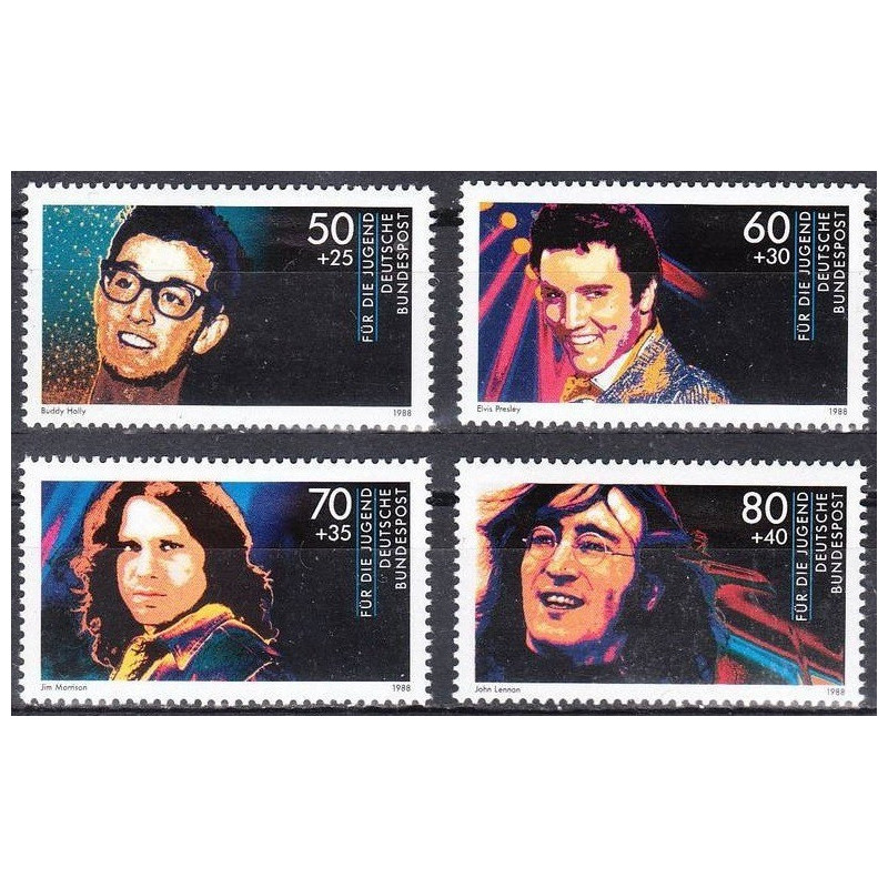 Germany stamps (1988) for sale. Legends of Pop and Rock music