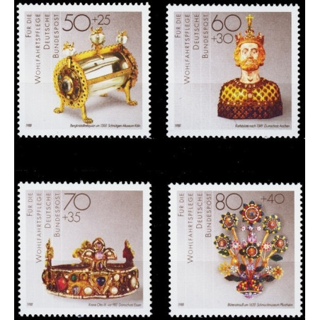 Vokietijos pašto ženklai (1988). Aukso ir sidabro dirbiniai