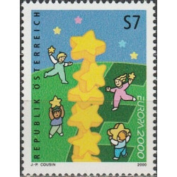 Austrijos pašto ženklai (2000). Stilizuotas bokštas iš 6 žvaigždžių