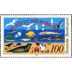 Vokietijos pašto ženklai (1990). Šiaurės jūros gyvūnijos apsauga