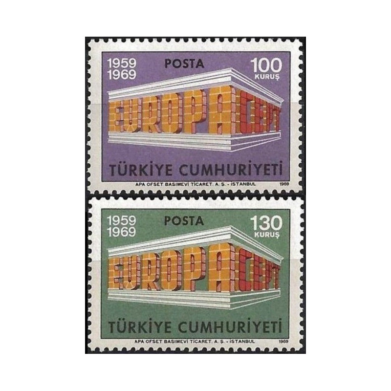 Turkijos pašto ženklai (1969) - Fantastiškos Europa ženklų kainos‎