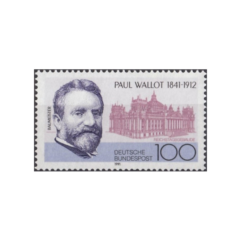 Vokietijos pašto ženklai (1991). Reichstago pastato architektas