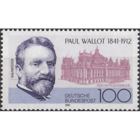 Vokietijos pašto ženklai (1991). Reichstago pastato architektas