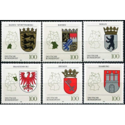 Vokietijos pašto ženklai (1992). Vokietijos žemių herbai