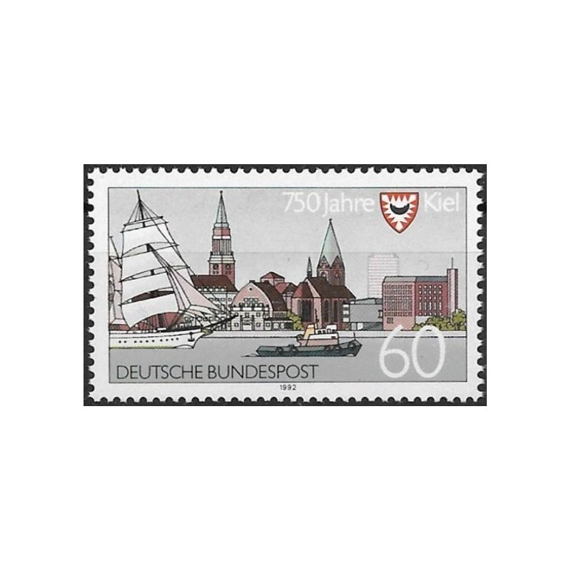 Vokietijos pašto ženklai (1992). Kylio miestui 750 metų