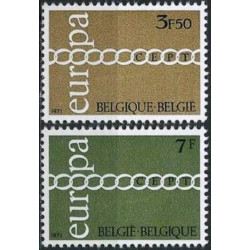 Belgijos pašto ženklai (1971) - Fantastiškos Europa ženklų kainos‎