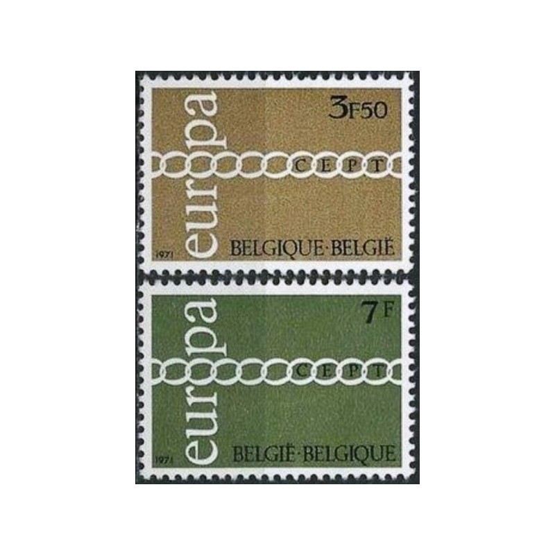 Belgijos pašto ženklai (1971) - Fantastiškos Europa ženklų kainos‎