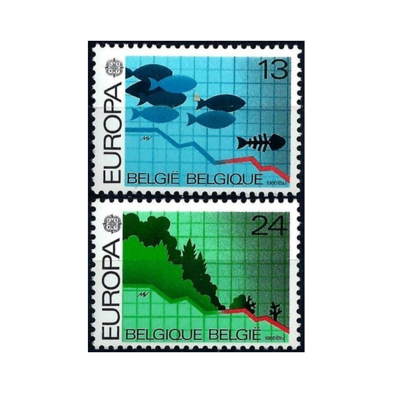 Belgijos pašto ženklai (1986). Aplinkos apsauga