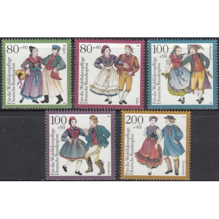 Vokietijos pašto ženklai (1993). Nacionaliniai kostiumai