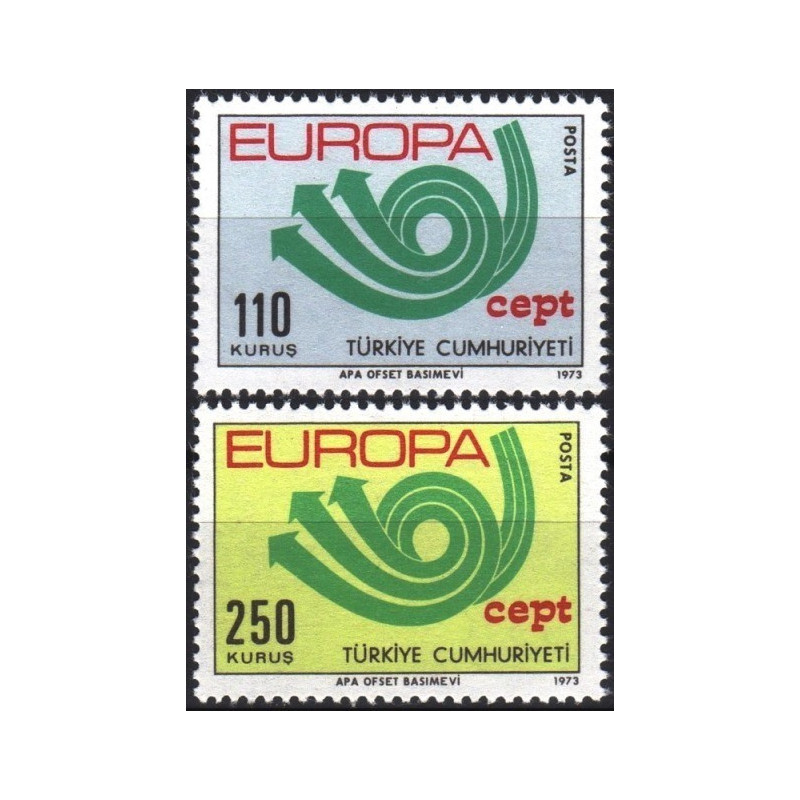 Turkijos pašto ženklai (1973) - Fantastiškos Europa ženklų kainos‎