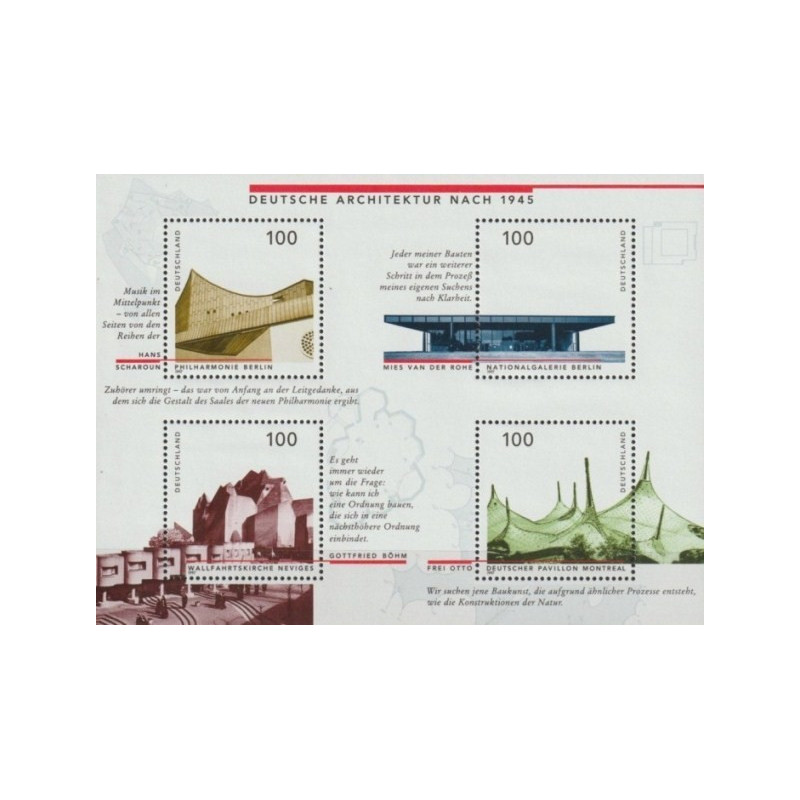 Vokietijos pašto ženklai (1997). Šiuolaikinė architektūra