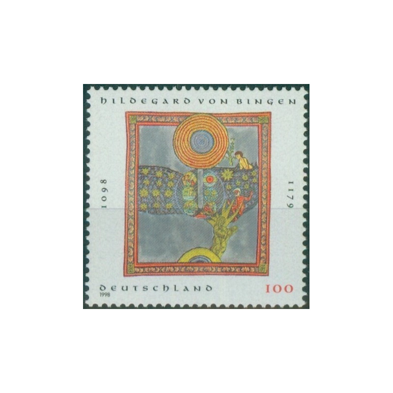 Vokietijos pašto ženklai (1998). Šv. Hildegarda iš Bingeno