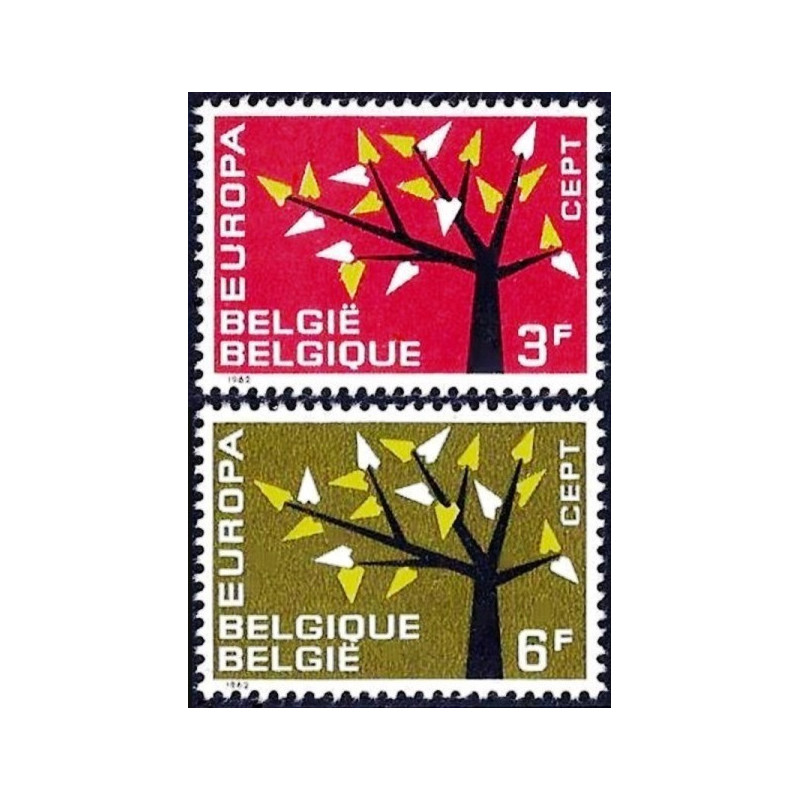 Belgijos pašto ženklai (1962) - Fantastiškos Europa ženklų kainos‎