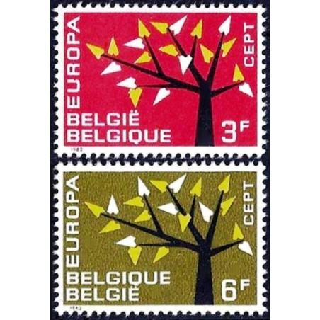 Belgijos pašto ženklai (1962) - Fantastiškos Europa ženklų kainos‎