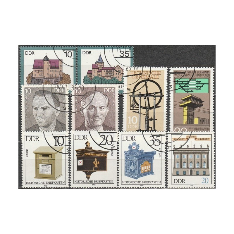 East Germany 1985 - Set of cancelled stamps