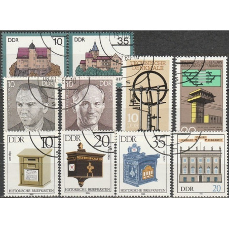 East Germany 1985 - Set of cancelled stamps