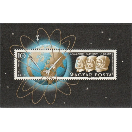 Vengrijos pašto ženklai (1962). Rusų ir amerikiečių kosmonautai