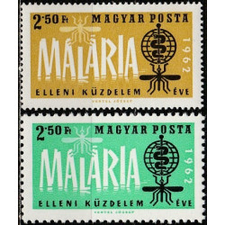 Vengrijos pašto ženklai (1962). Kampanija prieš maliariją