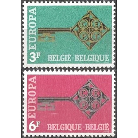 Belgijos pašto ženklai (1968) - Fantastiškos Europa ženklų kainos‎