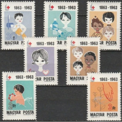 Vengrijos pašto ženklai (1963). Raudonasis Kryžius