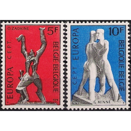 Belgijos pašto ženklai (1974). Skulptūros