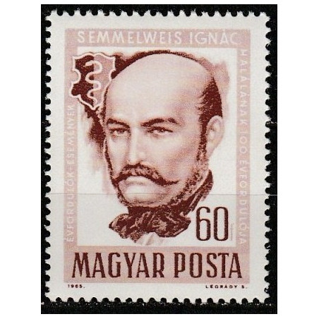 Vengrijos pašto ženklai (1965). Žymūs medikai