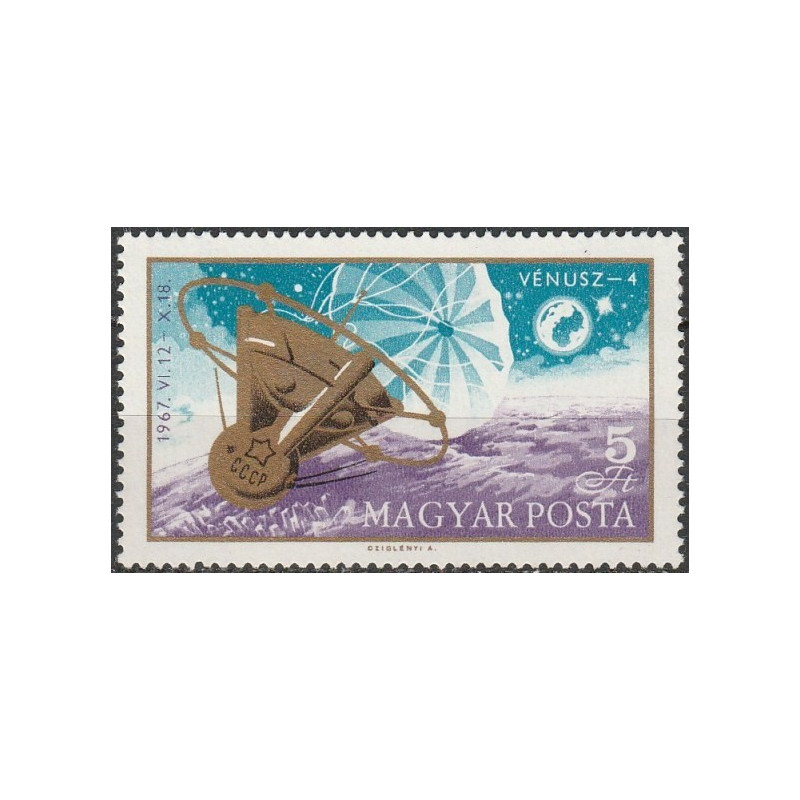 Vengrijos pašto ženklai (1967). Kosmoso tyrinėjimai (Venera)