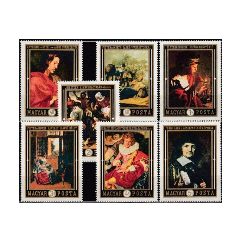 Vengrijos pašto ženklai (1969). Olandijos dailininkų paveikslai