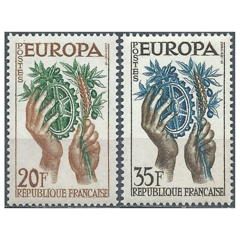 Prancūzijos pašto ženklai (1957) - Fantastiškos Europa ženklų kainos