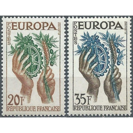 Prancūzijos pašto ženklai (1957) - Fantastiškos Europa ženklų kainos
