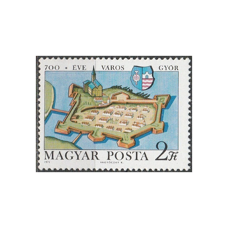 Hungary stamps (1971) for sale. History of cities (Gyor)