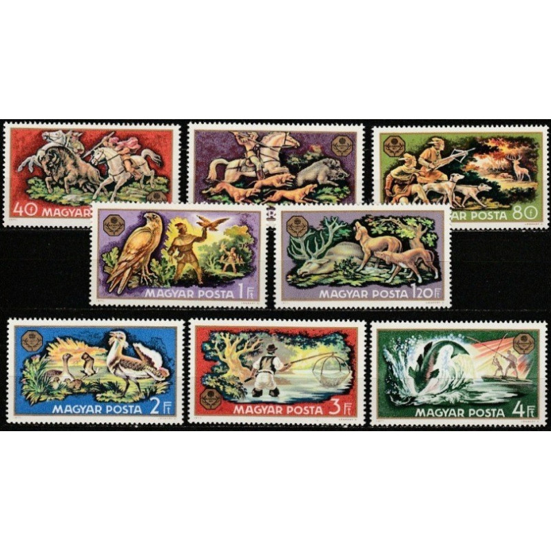 Vengrijos pašto ženklai (1971). Medžioklė ir žūklė