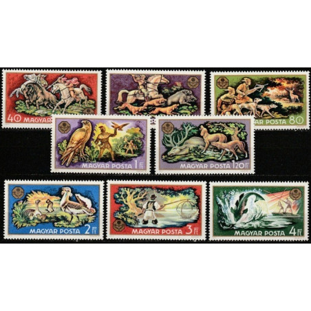 Vengrijos pašto ženklai (1971). Medžioklė ir žūklė