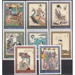Vengrijos pašto ženklai (1971). Japonų menas