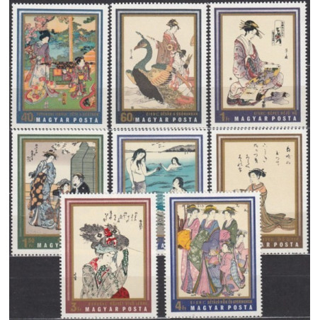 Vengrijos pašto ženklai (1971). Japonų menas