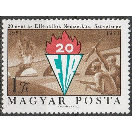 Vengrijos pašto ženklai (1971). Politinių kalinių federacija