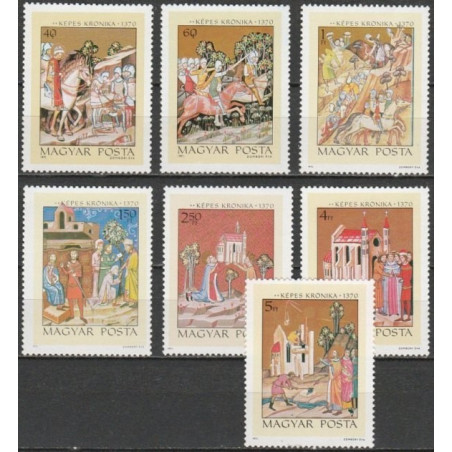 Vengrijos pašto ženklai (1971). Paveikslai (miniatiūros)