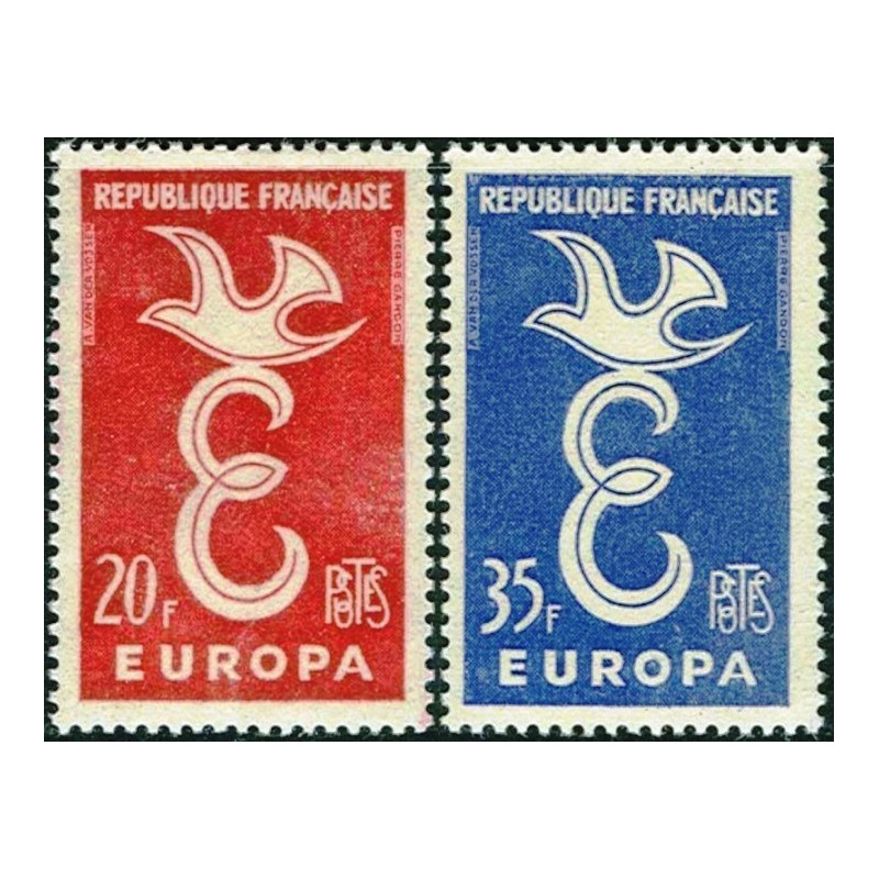 Prancūzijos pašto ženklai (1958) - Fantastiškos Europa ženklų kainos